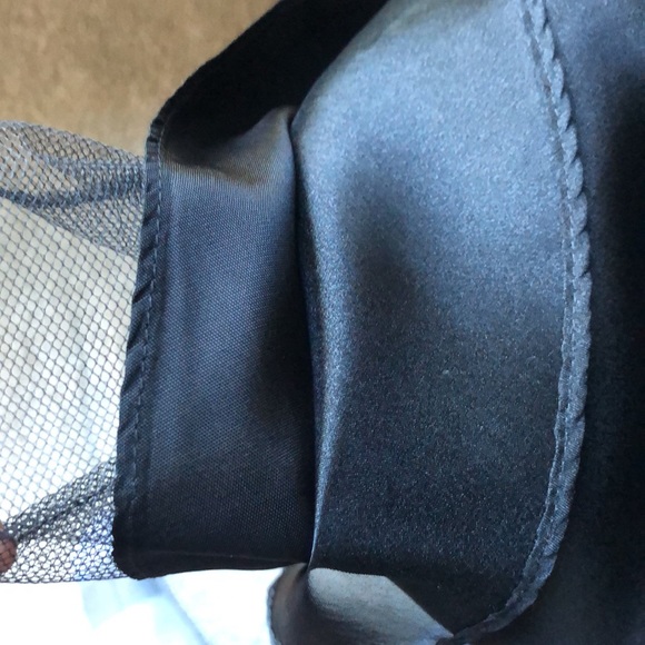 LIKE NEW Night Way Collections Black Cocktail Dress with Spaghetti Straps & Belt - Picture 5 of 6